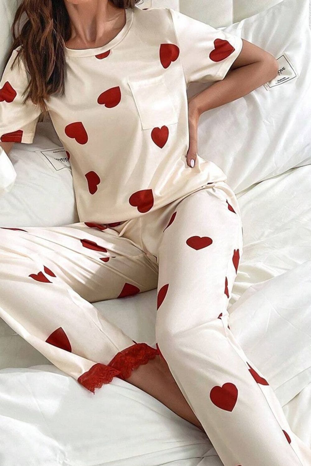 Women's 2 Peice Heart Loungewear